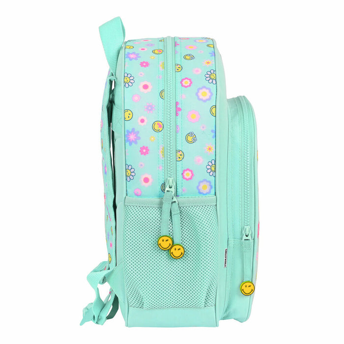 Ghiozdan Smiley Summer fun Turquoise (32 x 38 x 12 cm)