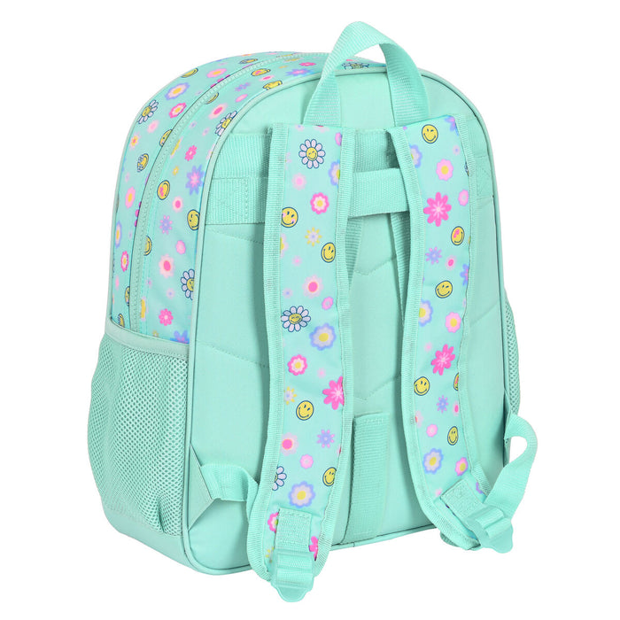 Ghiozdan Smiley Summer fun Turquoise (32 x 38 x 12 cm)