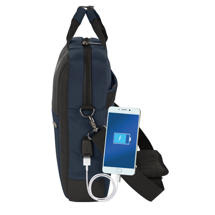 Servietă pentru Laptop și Tabletă Safta +tablet+usb safta safta business  Albastru închis 41 x 33 x 9 cm