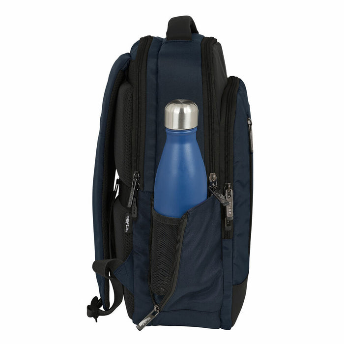 Rucsac pentru Laptop și Tabletă cu Ieșire USB Safta Business Albastru închis (29 x 44 x 15 cm)