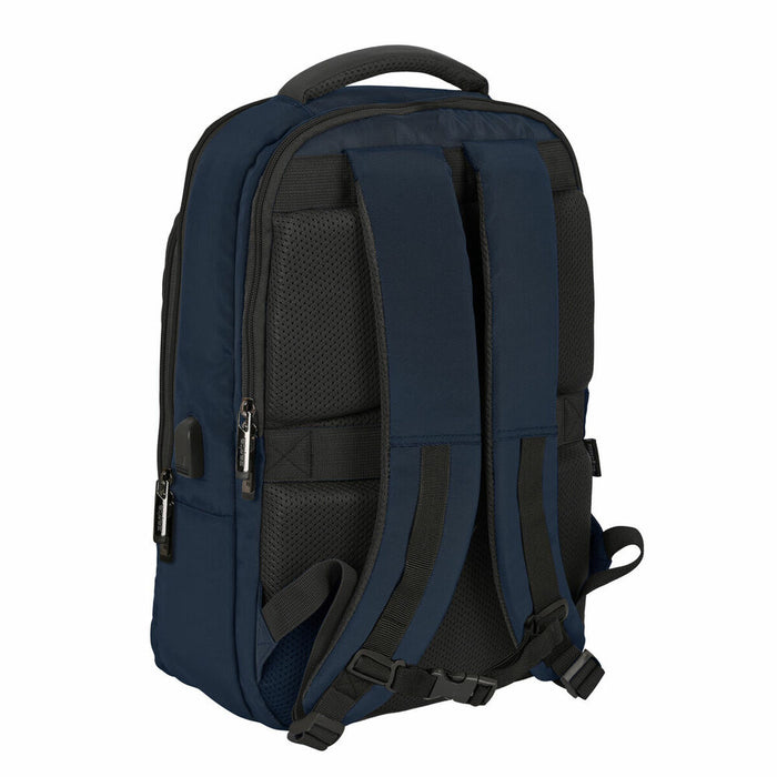 Rucsac pentru Laptop și Tabletă cu Ieșire USB Safta Business Albastru închis (29 x 44 x 15 cm)