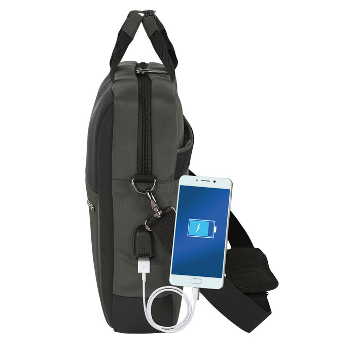 Servietă pentru Laptop și Tabletă Safta +tablet+usb safta safta business  Gri 41 x 33 x 9 cm