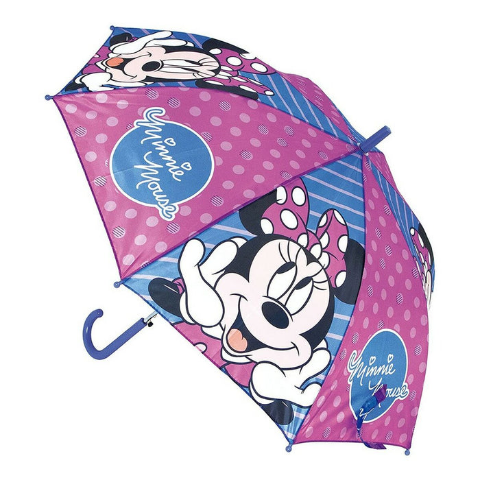 Umbrelă Automată Minnie Mouse Lucky Albastru Roz (Ø 84 cm)