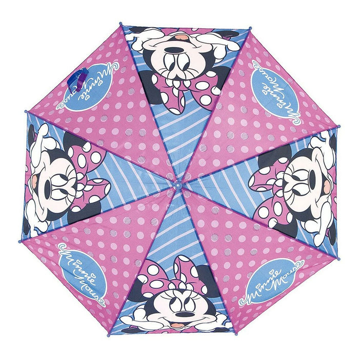 Umbrelă Automată Minnie Mouse Lucky Albastru Roz (Ø 84 cm)