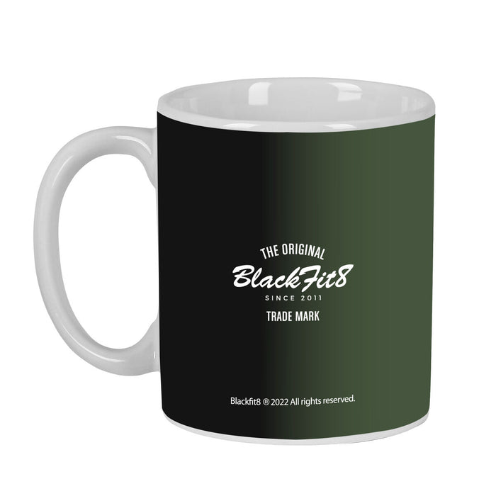 Cană tip Halbă BlackFit8 Gradient Ceramică Negru Verde militar (350 ml)