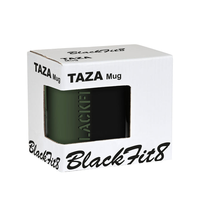 Cană tip Halbă BlackFit8 Gradient Ceramică Negru Verde militar (350 ml)