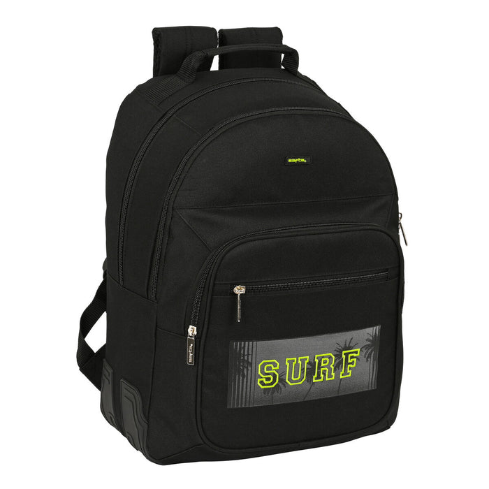Ghiozdan Safta Surf Negru (32 x 42 x 15 cm)