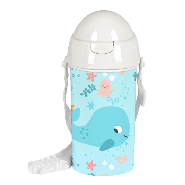 Sticlă de apă Safta Ballenita Alb Albastru deschis PVC (500 ml)