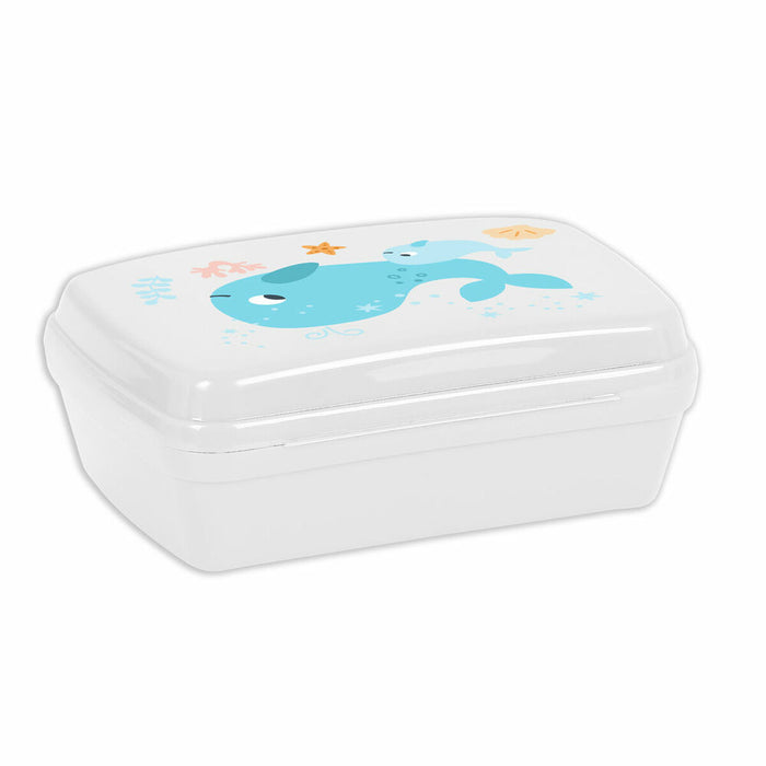 Cutie pentru Sandwich Safta Ballenita Plastic Alb Albastru deschis (17 x 6 x 14 cm)
