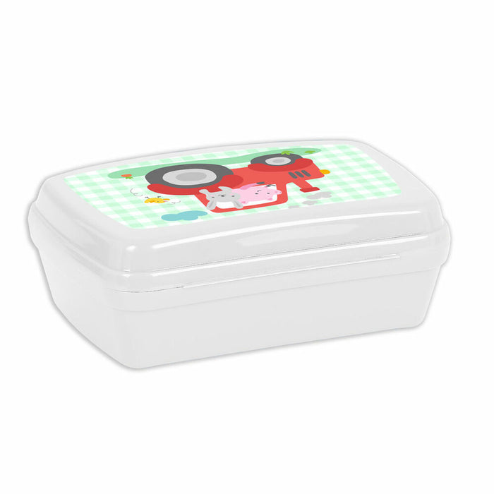 Cutie pentru Sandwich Safta Granja Plastic Alb Verde deschis (17 x 6 x 14 cm)