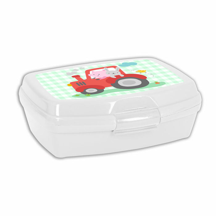 Cutie pentru Sandwich Safta Granja Plastic Alb Verde deschis (17 x 6 x 14 cm)