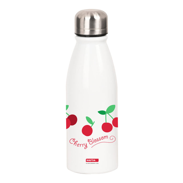 Sticlă de apă Safta Cherry Roșu Alb Metal (500 ml)