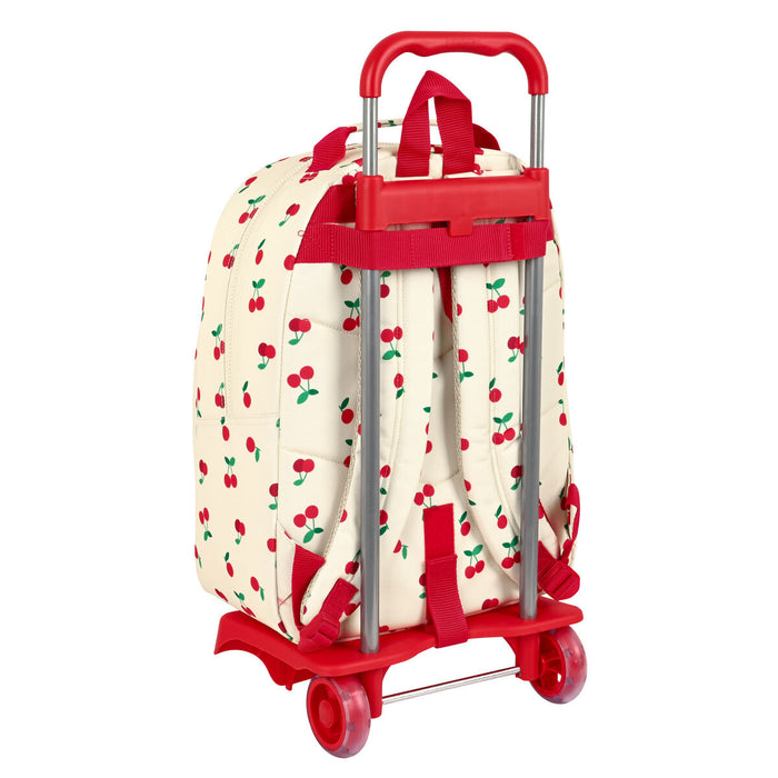 Ghiozdan cu Roți Safta Cherry Bej (32 x 42 x 15 cm)