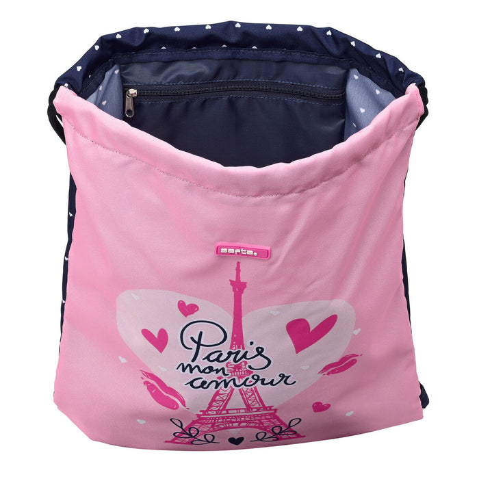 Geantă Rucsac cu Bretele Safta Paris Roz Bleumarin 35 x 40 x 1 cm
