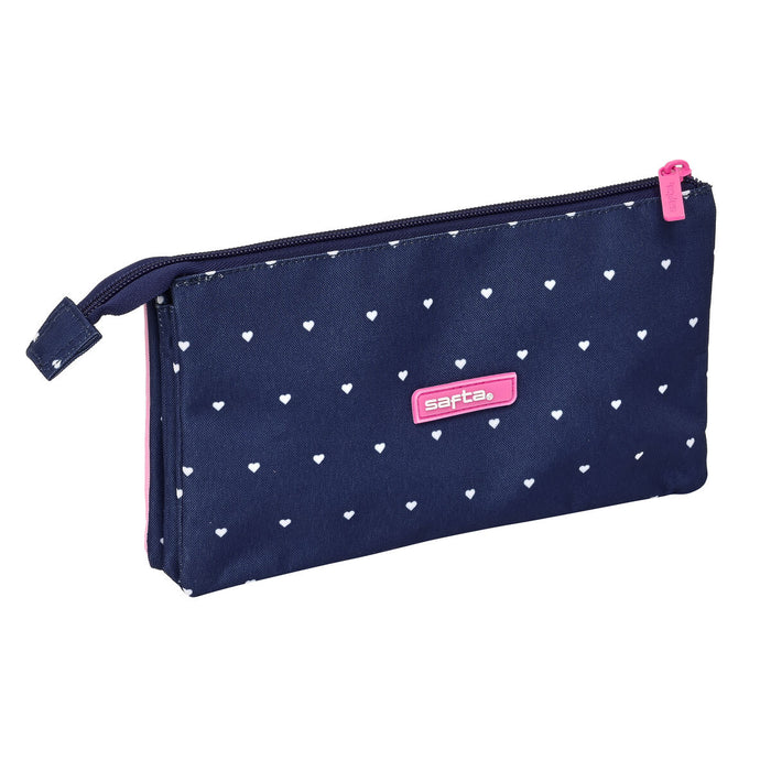 Penar triplu Safta Paris Roz Bleumarin 22 x 12 x 3 cm