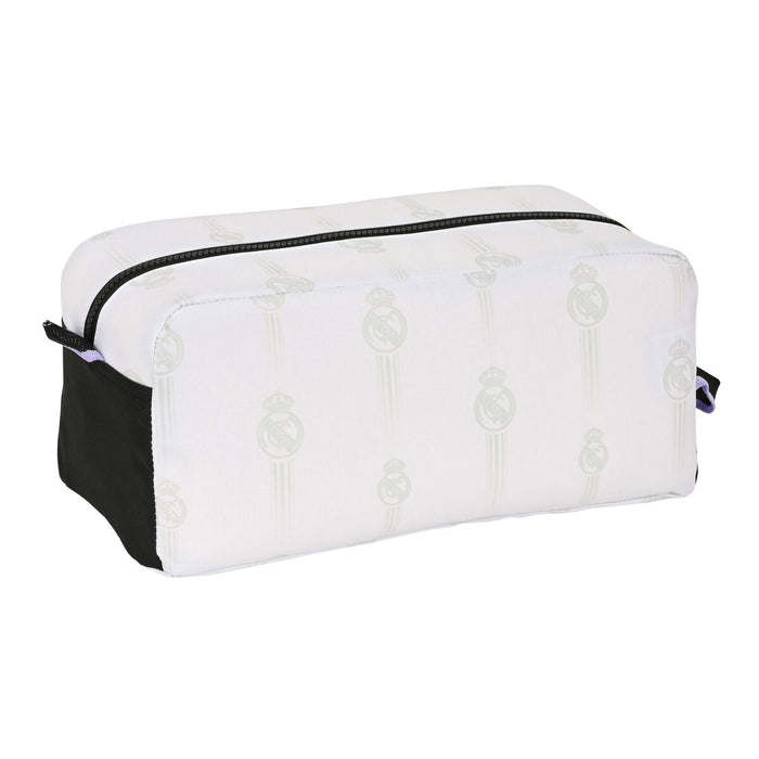 Geantă pentru Încălțăminte de Voiaj Real Madrid C.F. Negru Alb (34 x 15 x 18 cm)