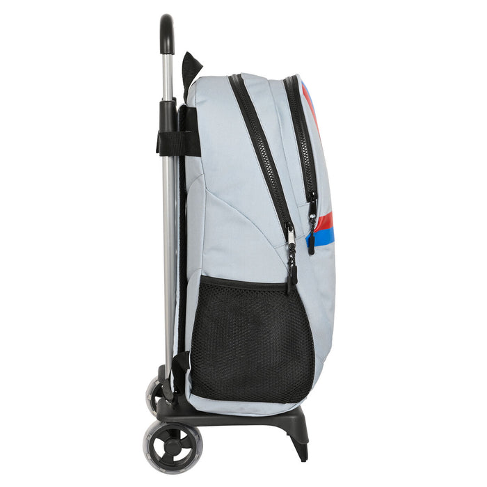 Ghiozdan cu Roți F.C. Barcelona Gri (32 x 44 x 16 cm)