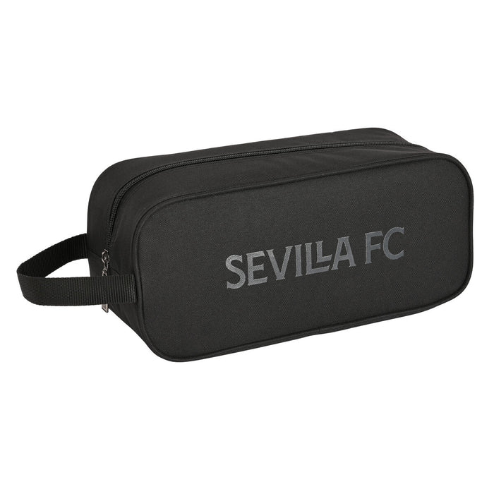 Geantă pentru Încălțăminte de Voiaj Sevilla Fútbol Club Teen Negru (34 x 15 x 14 cm)