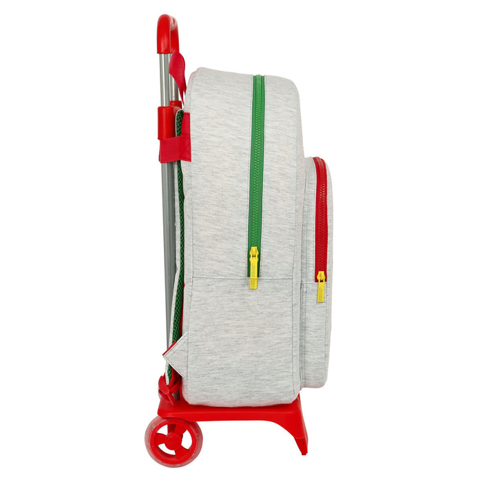 Ghiozdan cu Roți Benetton Pop Gri (30 x 46 x 14 cm)