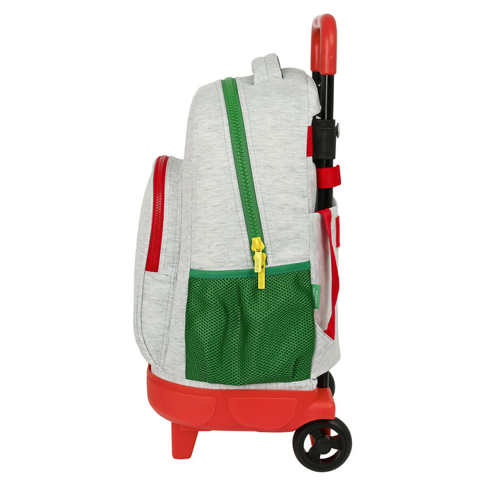 Ghiozdan cu Roți Benetton Pop Gri (33 x 45 x 22 cm)
