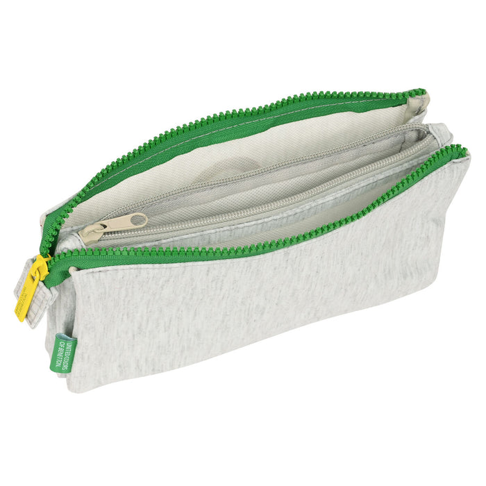 Penar triplu Benetton Pop Gri (22 x 12 x 3 cm)