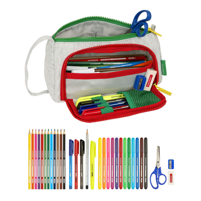 Penar cu Accesorii Benetton Pop Gri 20 x 11 x 8.5 cm (32 Piese)