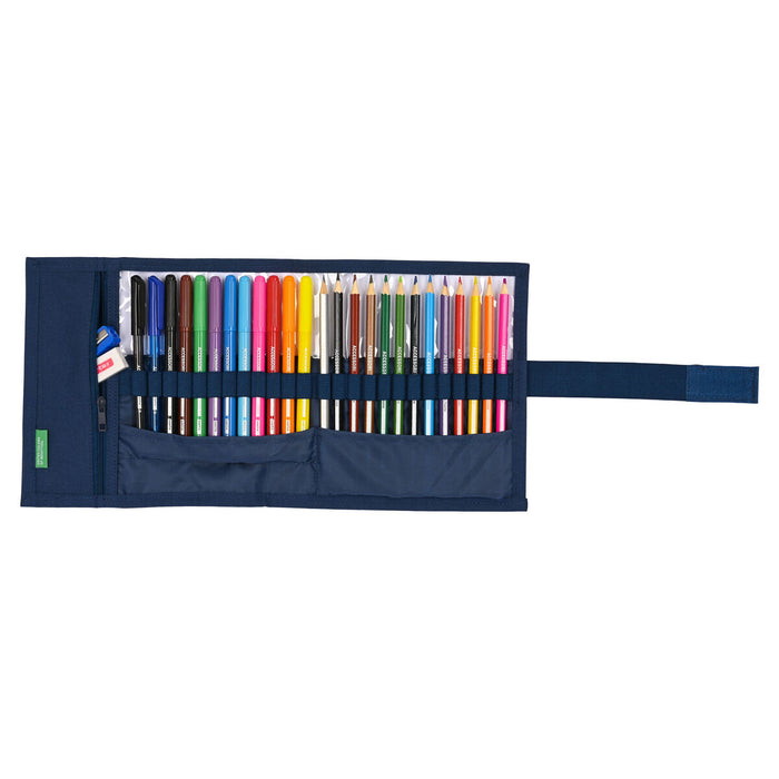Penar cu Accesorii Benetton Love Bleumarin (27 Piese) (7 x 20 x 7 cm)