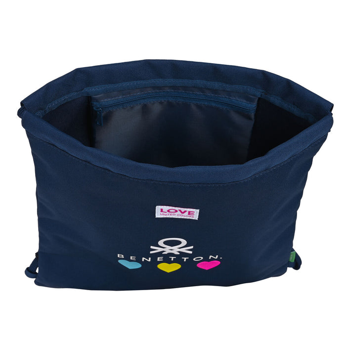 Geantă Rucsac cu Bretele Benetton Love Bleumarin 35 x 40 x 1 cm