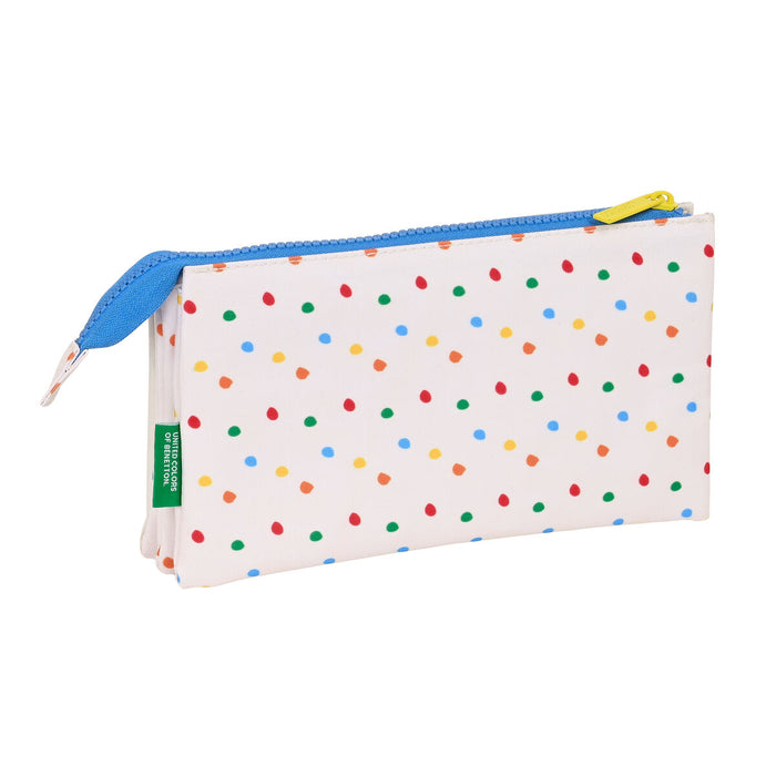Penar triplu Benetton Topitos Alb (22 x 12 x 3 cm)