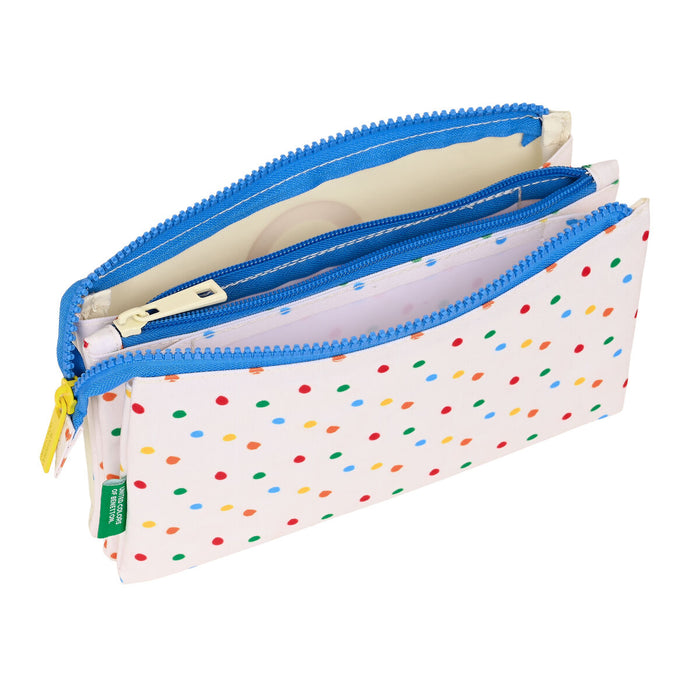 Penar triplu Benetton Topitos Alb (22 x 12 x 3 cm)