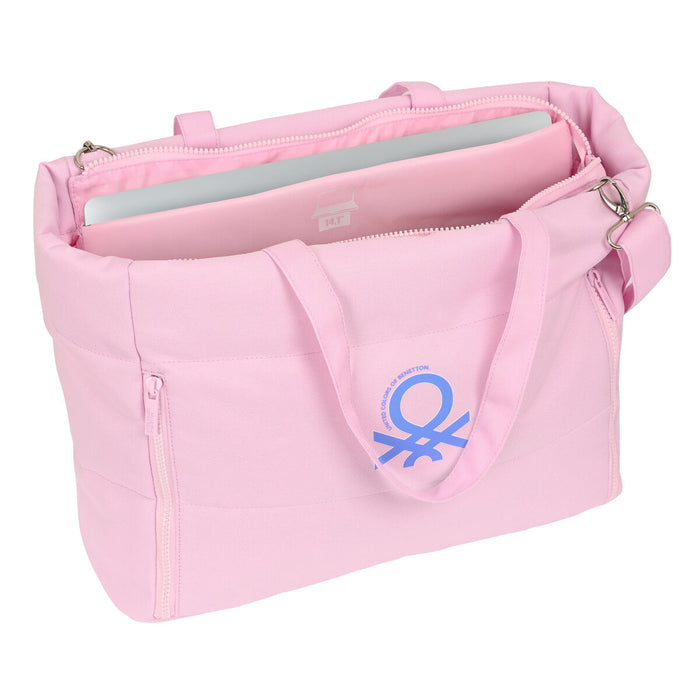 Servietă pentru Laptop Benetton Pink Roz deschis (54 x 31 x 17 cm)