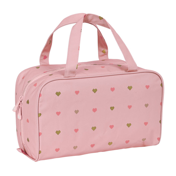 Trusă Școlară Glow Lab Hearts Roz (31 x 14 x 19 cm)