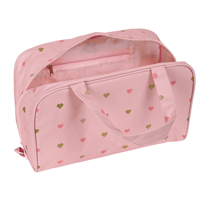 Trusă Școlară Glow Lab Hearts Roz (31 x 14 x 19 cm)
