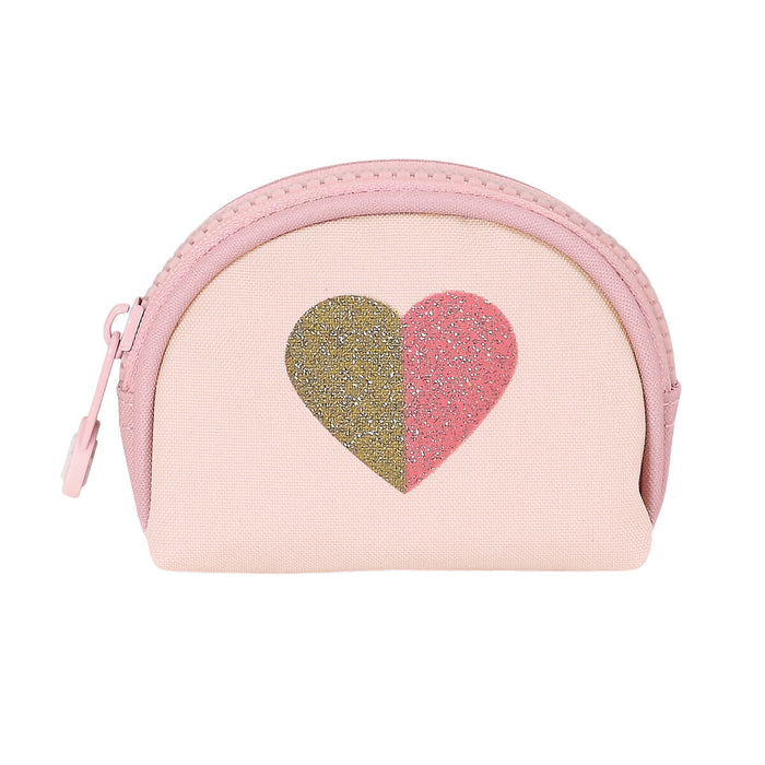 Portofel Glow Lab Hearts Roz (9.5 x 7 x 3 cm)