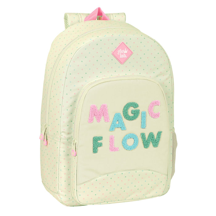 Ghiozdan Glow Lab Magic flow Bej 30 x 46 x 14 cm