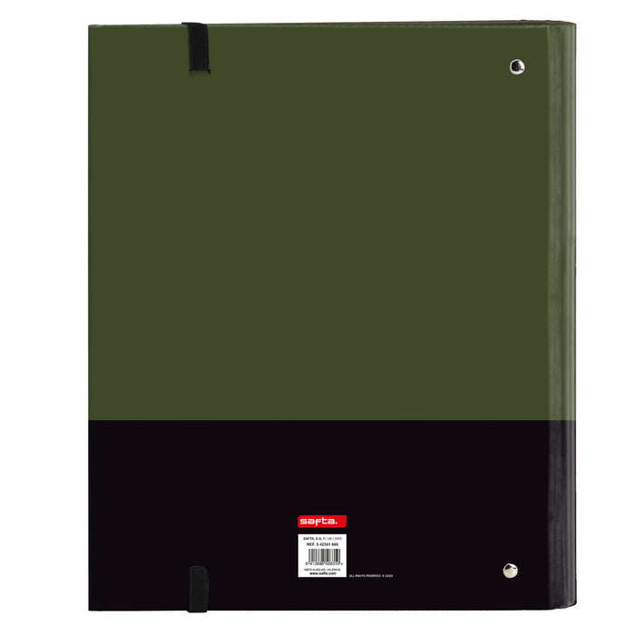 Biblioraft Safta Dark forest Negru Verde 27 x 32 x 3.5 cm