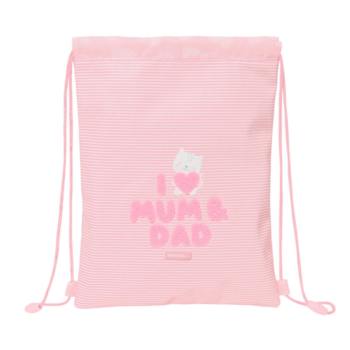 Geantă Rucsac cu Bretele Safta Love Roz (26 x 34 x 1 cm)