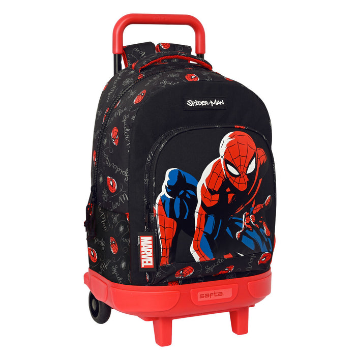 Ghiozdan cu Roți Spiderman Hero Negru 33 X 45 X 22 cm