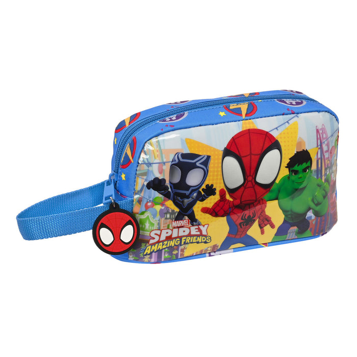 Geantă Termoizolantă pentru Gustări Spider-Man Team up Albastru 21.5 x 12 x 6.5 cm