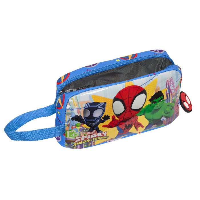Geantă Termoizolantă pentru Gustări Spider-Man Team up Albastru 21.5 x 12 x 6.5 cm