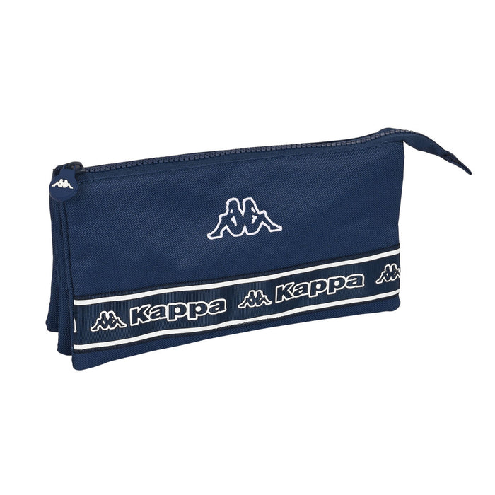 Penar triplu Kappa Navy Bleumarin (22 x 12 x 3 cm)