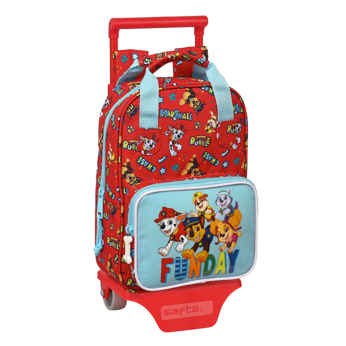 Ghiozdan cu Roți The Paw Patrol Funday Roșu Albastru deschis (20 x 28 x 8 cm)