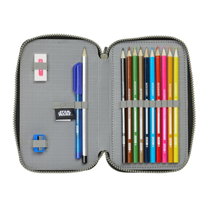 Creion dublu The Mandalorian This is the way Negru 12.5 x 19.5 x 4 cm (28 Piese)