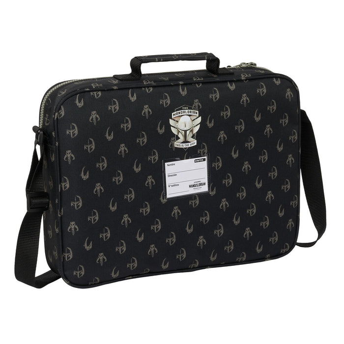 ghiozdan de școală The Mandalorian This is the way Maro Negru 38 x 28 x 6 cm