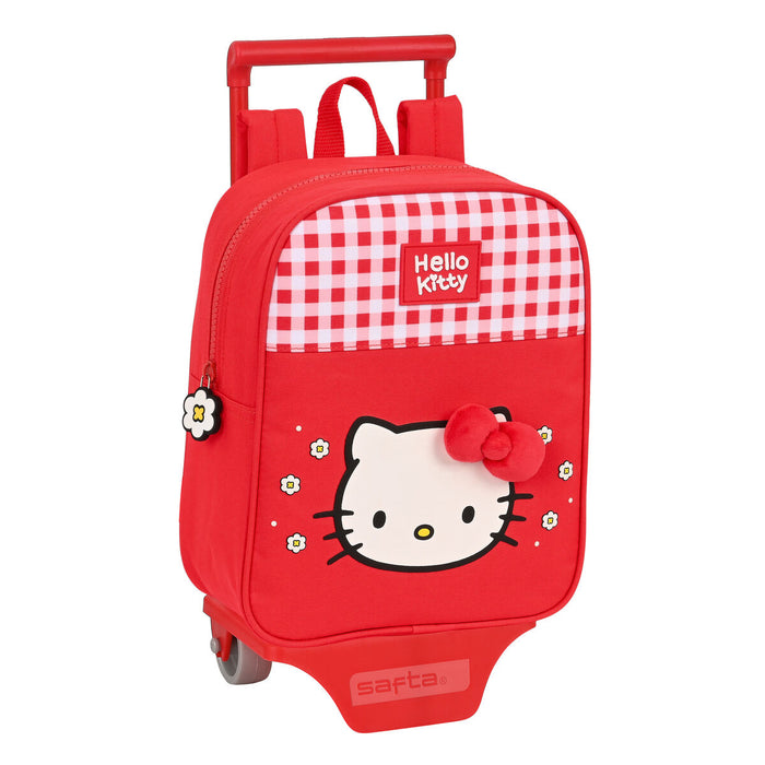 Ghiozdan cu Roți Hello Kitty Spring Roșu (22 x 27 x 10 cm)