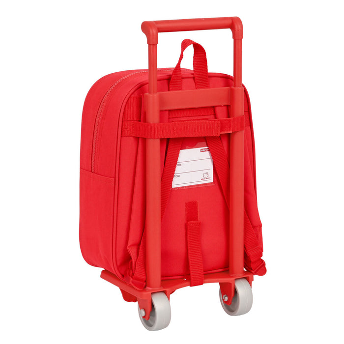 Ghiozdan cu Roți Hello Kitty Spring Roșu (22 x 27 x 10 cm)