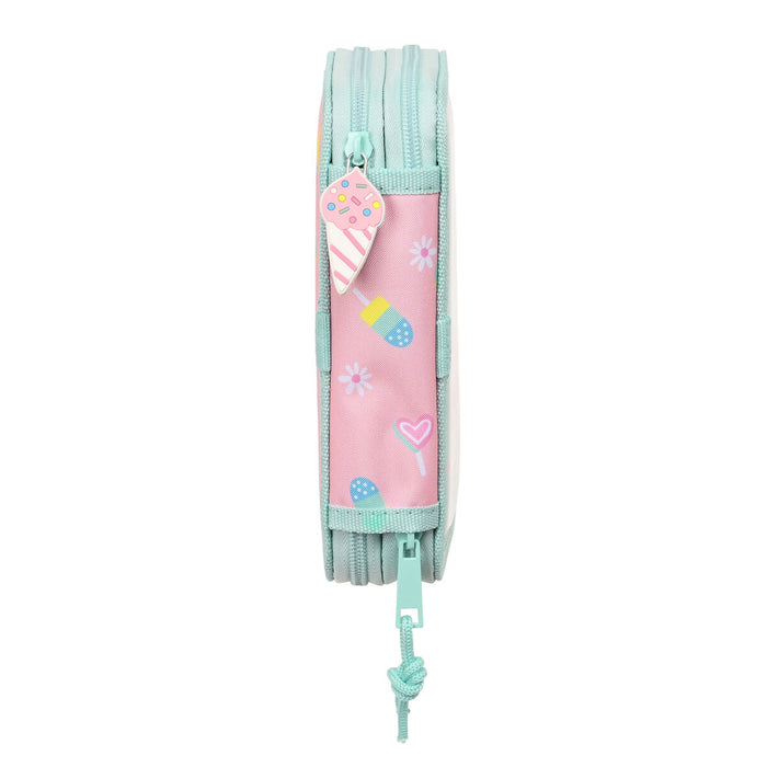 Creion dublu Peppa Pig Ice cream Roz Mentă 12.5 x 19.5 x 4 cm (28 Piese)
