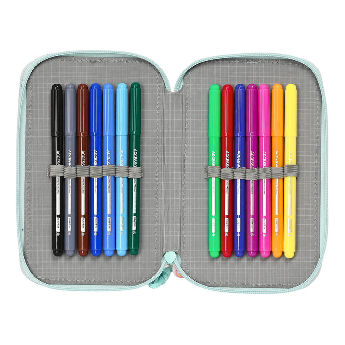 Creion dublu Peppa Pig Ice cream Roz Mentă 12.5 x 19.5 x 4 cm (28 Piese)