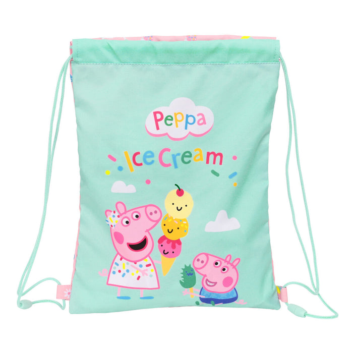 Geantă Rucsac cu Bretele Peppa Pig Ice cream Roz Mentă 26 x 34 x 1 cm