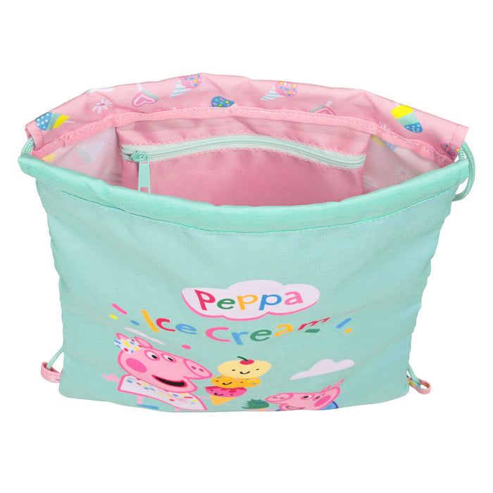 Geantă Rucsac cu Bretele Peppa Pig Ice cream Roz Mentă 26 x 34 x 1 cm